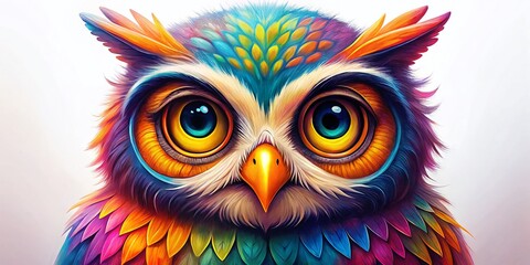 Naklejka premium Adorable Owl Coloring Page for Preschoolers: Fun Educational Activity