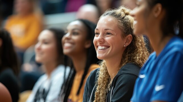 Women in Sports Recognition Night Stock photo --ar 16:9 --quality 2 --style raw --v 6.1 Job ID: 9e4b9b43-8b14-46bf-95b1-c3bb1b34e4f5