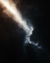 Fototapeta premium Celestial Nebula in Cosmic Darkness Light of Distant Galaxies Shining Through Interstellar Space