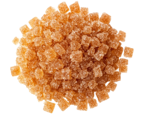 Brown sugar isolated on white background
