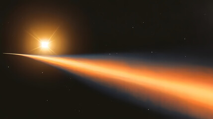 Obraz premium Comet Flying Through Space