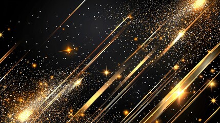 Obraz premium Halftone premium texture on deep black background with sharp diagonal light streaks