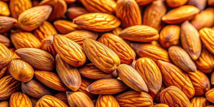 Pizzuta Almonds Close Up, High-Resolution Image, Nut Photography, Food Photography, Rule of Thirds Composition