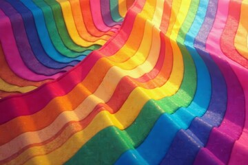 Obraz premium Vibrant rainbow stripes and shapes seamless background, vector, colorful, cute