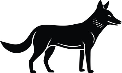 dhole asiatic wild dog vector icon.eps