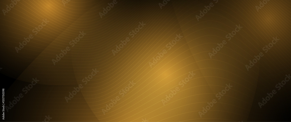 Aufkleber Vector abstract light gold effect, flow line, motion pattern and golden gradient color for luxury wallpaper, template banner, futuristic background. Illustration modern graphic design with space
