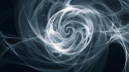 Obraz premium Abstract line art optical illusion background, a spiral or vortex with white lines on a black backdrop.