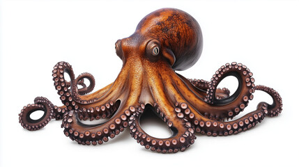 Obraz premium A Kraken octopus animal in PNG format, isolated on a white background.