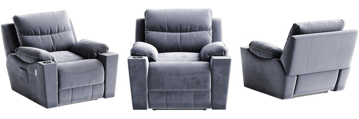 Armchair on white background, Interior element