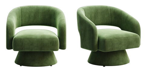 Armchair on white background, Interior element