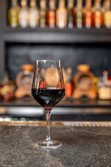 alcohol at the bar
