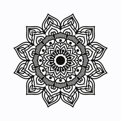Ornamental Geometric Majestic black Mandala design