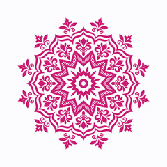 Exquisite Ornamental pink Geometric Mandala