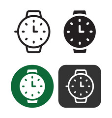 Four Variations of a Simple Wristwatch Icon