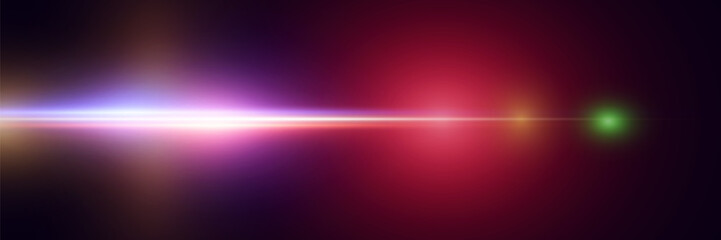 Obraz premium Glowing effect of flash of light and line.