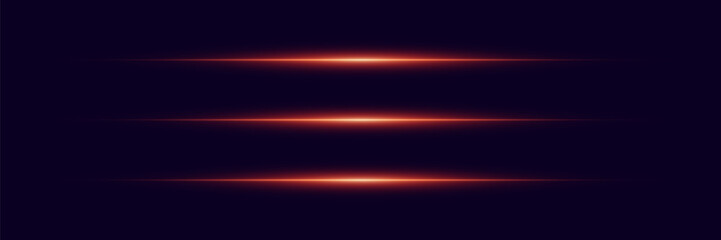 Red light lines of light, horizontal beam flash.