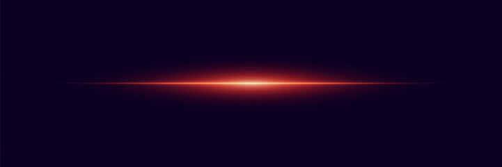 Red light lines of light, horizontal beam flash.