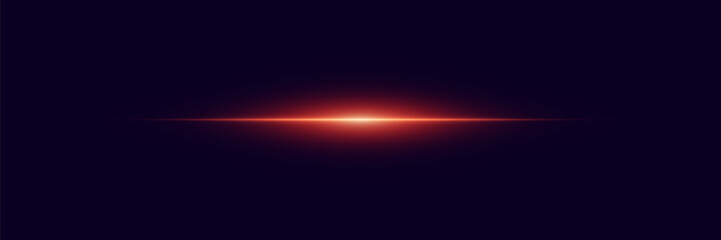 Red light lines of light, horizontal beam flash.