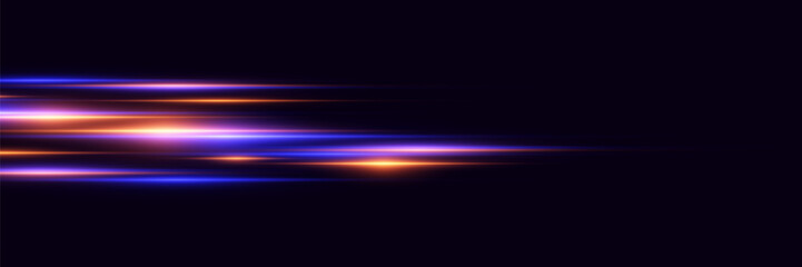 Speed ​​of light lines, trace of laser beam.