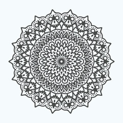 Vintage Round Lace Mandala Ornament with Floral and Ethnic Design