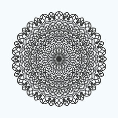 Vintage Round Lace Mandala Ornament with Floral and Ethnic Design
