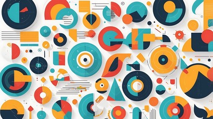 Obraz premium Abstract symbols arranged in a cohesive design.