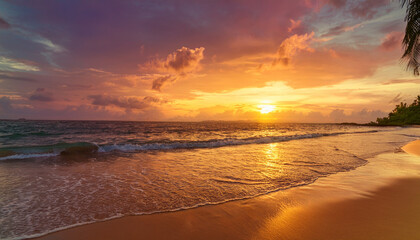 Fototapeta premium sunset on the beach