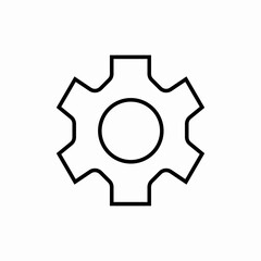 Settings gear wheel cog icon vector sign