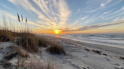 Sunrise over the Atlantic Ocean Beach