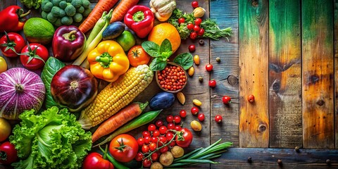 Fresh Farm Produce: Colorful Agriculture Clipart Style Photo