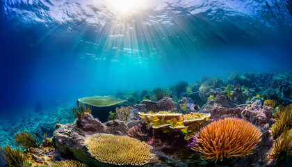 Fototapeta premium coral reef in the sea