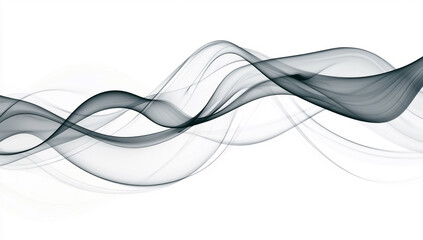 Abstract smoke or sound waves on a white background, vector illustration design for a banner and web poster template.