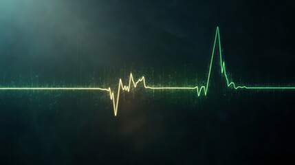 an abstract representation of a heartbeat, medical, health concept.