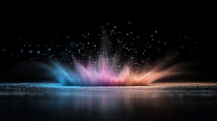Fototapeta premium a burst of colorful powder creating a vibrant and dynamic display.