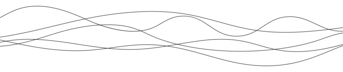 Thin curved wavy lines