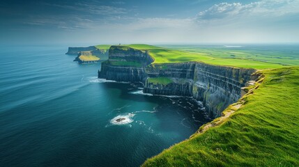 Wild Beauty of Moher Cliffs and Summer Coastline