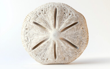 The Elegance of a Delicate Sand Dollar Isolated On White Background.