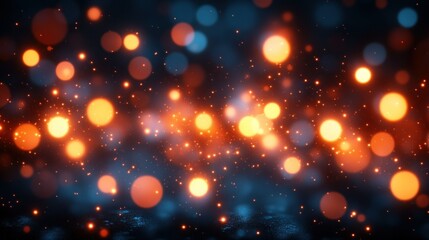 Fototapeta premium Abstract bokeh background with warm lights