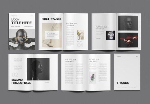 Minimal Book And Magazine Layout