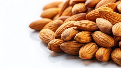 Obraz premium Healthy Almonds Nut Collection: Isolated Graphic Design Food Illustration for Snack Set