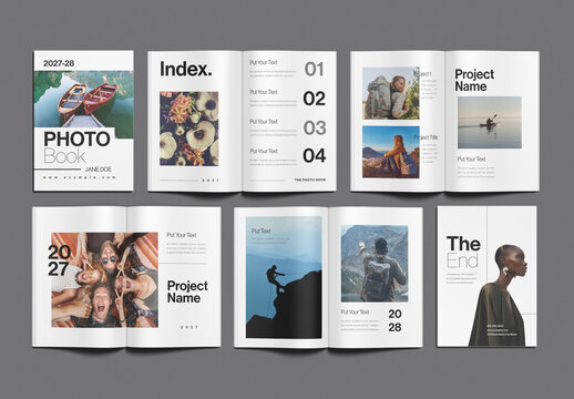 Minimalist Photo Book Template Clean and Modern Design