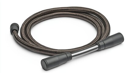A jump rope with handles, isolated on a transparent white background 