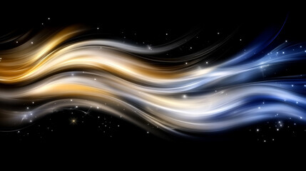 A futuristic, luxurious black and neon sky blue background with metallic reflections, symbolizing chaos, technology, innovation, sleek design, and dynamic energy with modern aesthetics