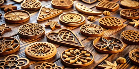 Intricate Wooden Food Cutters: Laser Cut Designs for Culinary Creations