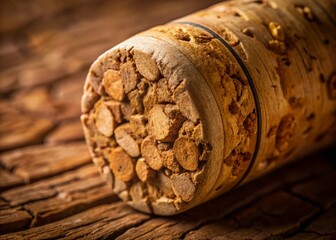 Close-up Brown Cork Texture: Natural Background for Design Projects