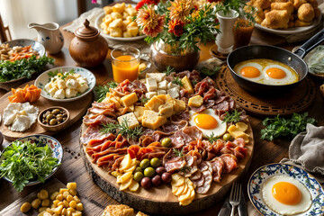 Obraz premium Traditional delicious Turkish breakfast. Food concept.