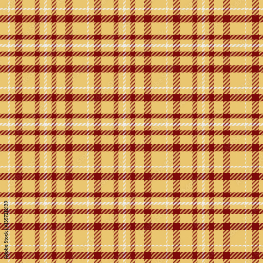 Wall mural plaid repeat pattern in brown.check tartan seamless pattern.vector graphic illustration background d