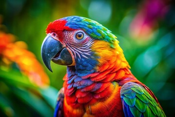 Fototapeta premium Colorful Animals: Vibrant Wildlife Photography, Rule of Thirds Composition