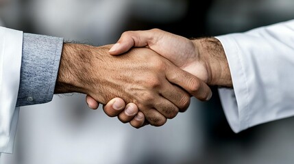 Doctors Handshake in Professional Setting