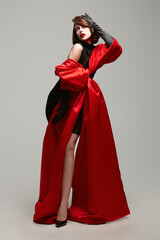 sensual brunette woman